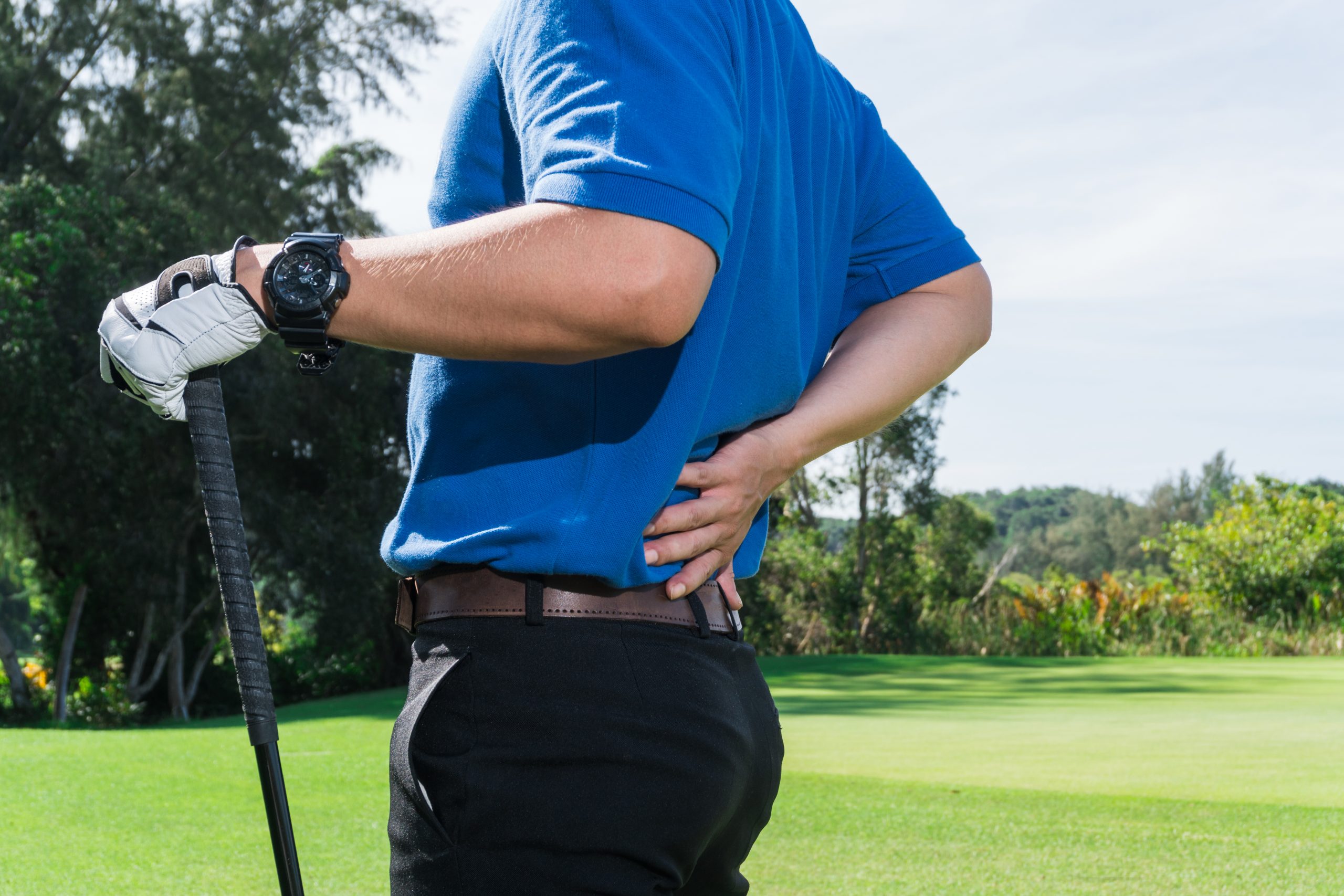 Golfer with Back Pain